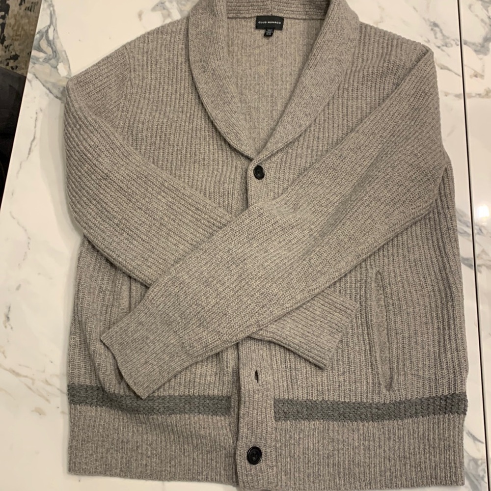 Club Monaco wool shawl collar sweater